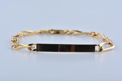 Bracelet gourmette or jaune, maille cheval 2