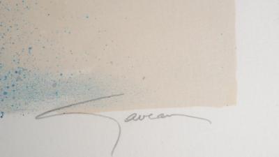 Claude GAVEAU : Paysage enneigé - Lithographie originale signée 2