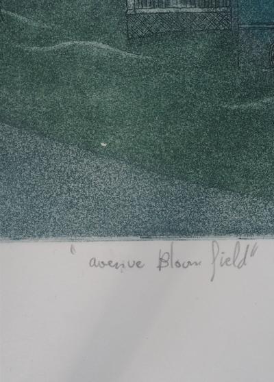 Ian LEGWEN : Avenue Bloomfield - Gravure originale signée 2