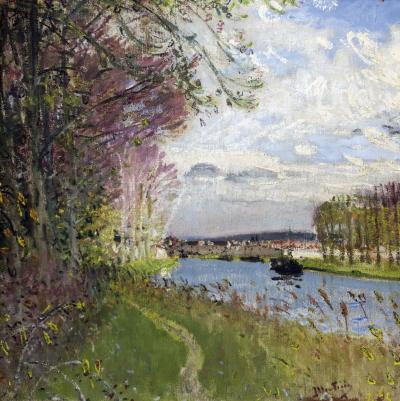 Pierre Eugène MONTEZIN - Bord de rivière - Huile sur toile signée 2
