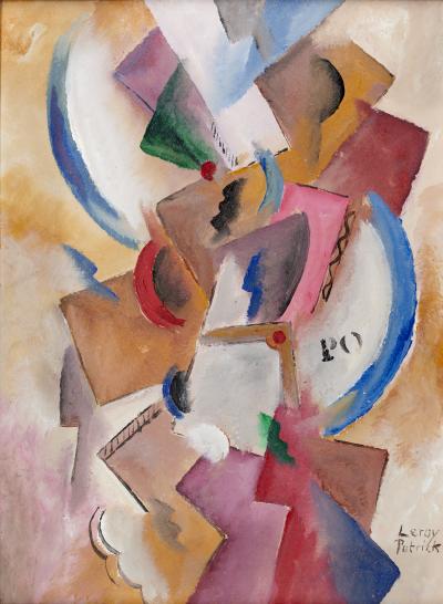 Patrick LEROY - Composition cubiste - Huile sur panneau signé 2