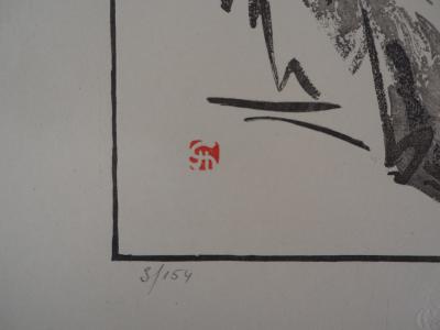 Jules CHADEL : Le lion - Bois gravé original signé, 1922 2