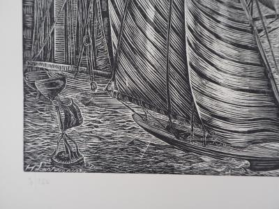 Herbert LESPINASSE : Argosie - Bois gravé original signé, 1922 2