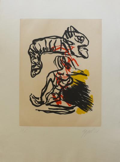 Karel APPEL - Salto Sobre La Cabeza, 1988 - Gravure signée au crayon 2