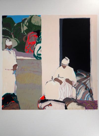 Gabriel GODARD : Les couturières - Lithographie originale signée 2