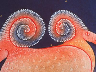 Ludmila ARMATA : Zodiaque, le Bélier - Gravure Originale Signée 2