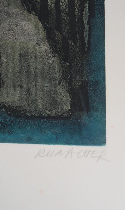 Suzanne RUNACHER : Multi solitude (la ville de nuit) - Gravure originale signée 2