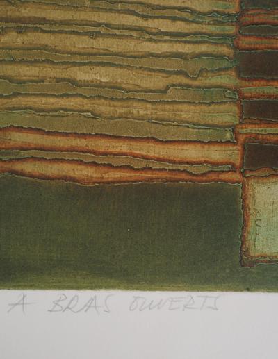 Suzanne RUNACHER : A bras ouverts - Gravure originale signée 2