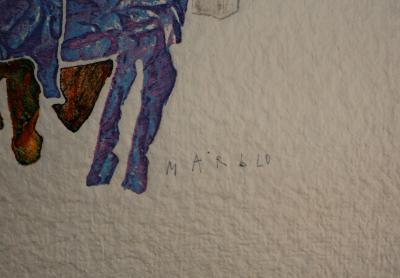MARBLO : Cavalier bleu - Gravure Originale Signée 2