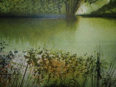 Gilles FIGIER - Lac au printemps - Lithographie Originale Signée 2