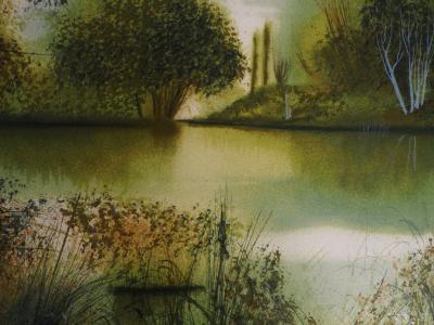 Gilles FIGIER - Lac au printemps - Lithographie Originale Signée 2