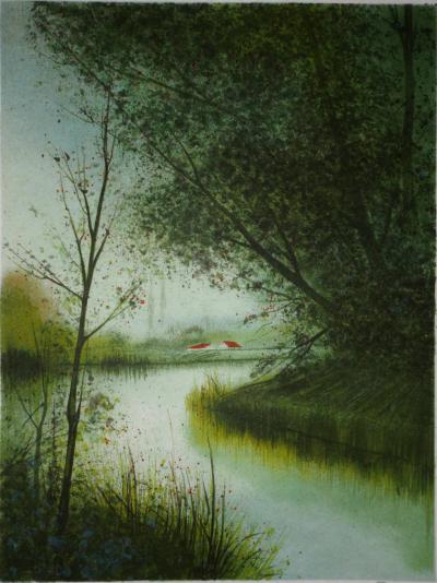 Gilles FIGUIER : La Sologne - Lithographie Originale Signée 2