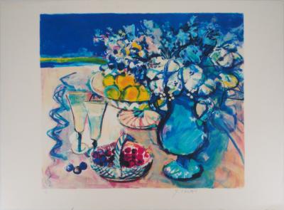 Sachiko IMAI : Nature morte à la carafe -  Lithographie Originale Signée 2