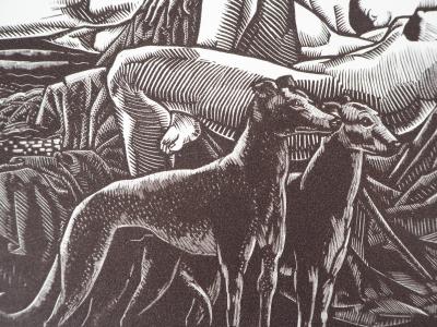 Clement SERVEAU : Le repos, 1929 - Bois gravé original signé 2