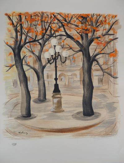 Moïse KISLING : La place Furstenberg - Lithographie Originale Signée 2