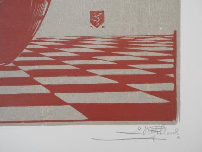 Eduard PELLENS : Fleurs des champs, 1929 - Bois gravé original signé 2