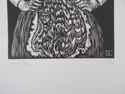 Louis JOU : L’Espagnole - Bois gravé original signé, 1929 2