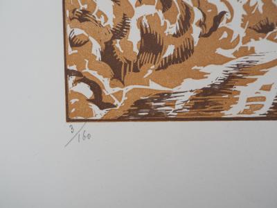 Paul-Emile COLIN : La paix - Bois gravé original signé, 1929 2