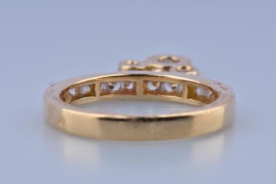 Bague Mickey or jaune et oxydes de zirconium 2