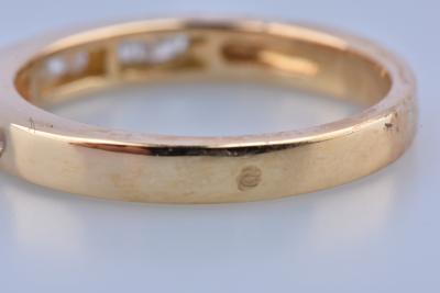 Bague Mickey or jaune et oxydes de zirconium 2