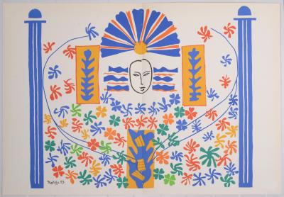 Henri MATISSE - Apollon, 1958 - Litografía sobre papel, posterior a 1953 « gouaches découpés » de Henri Matisse, en doble página 2