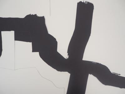 Eduardo CHILLIDA - Abstraction noir et blanc - Impression signée 2