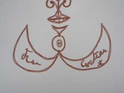 Jean COCTEAU : Visage - Lithographie 2
