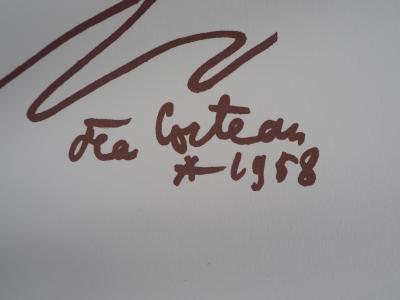 Jean COCTEAU : Portrait de Jeune femme - Lithographie signée 2