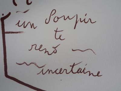 Jean COCTEAU : Portrait de Jeune femme - Lithographie signée 2