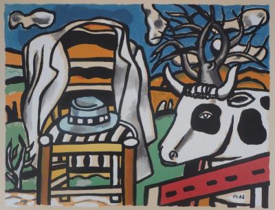 Fernand LEGER : Chaise et vache - Lithographie signée 2