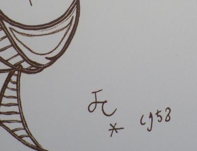 Jean COCTEAU : Trois visages - Lithographie signée 2