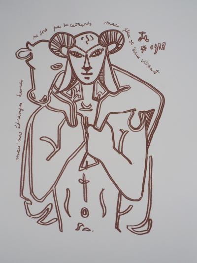 Jean COCTEAU : Le Berger - Lithographie signée 2