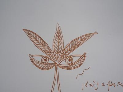 Jean COCTEAU : Visage végétal - Lithographie signée 2