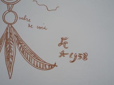 Jean COCTEAU : Visage végétal - Lithographie signée 2