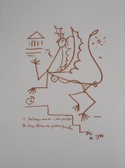 Jean COCTEAU : La question du sphinx - Lithographie signée 2