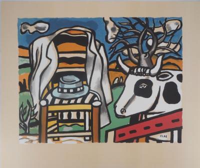 Fernand LEGER : Chaise et vache - Lithographie signée 2