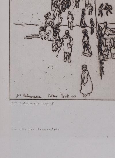 Jean Émile LABOUREUR - Broadway, New York, salon d'automne 1907 - Gravure originale 2
