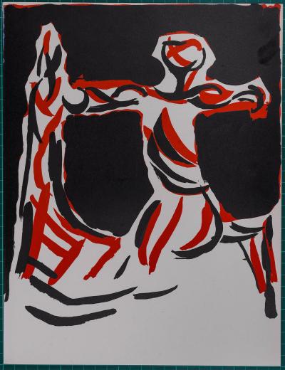 Marino MARINI - Cavalier, 1967 - Lithographie originale 2