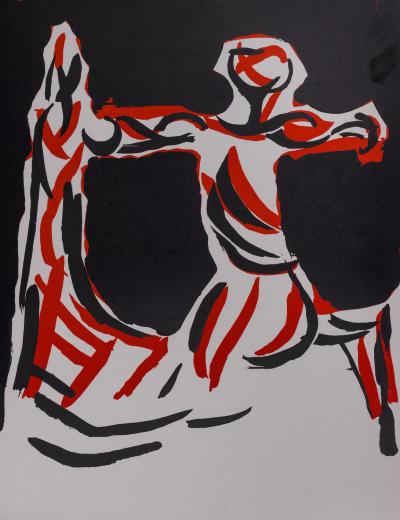 Marino MARINI - Cavalier, 1967 - Lithographie originale 2