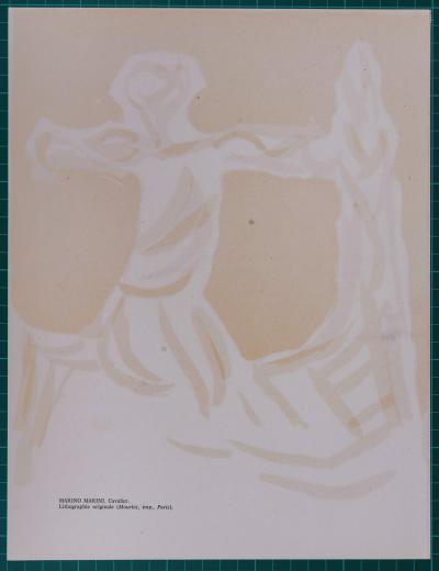Marino MARINI - Cavalier, 1967 - Lithographie originale 2
