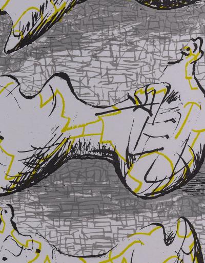 Henry MOORE - Three reclining figures, 1972 - Lithographie originale 2