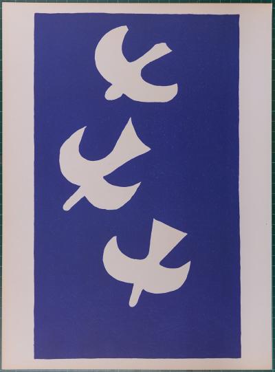 Georges BRAQUE - Les oiseaux IV, 1955 - Lithographie originale 2