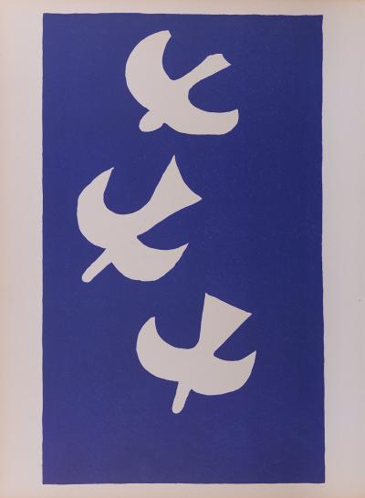 Georges BRAQUE - Les oiseaux IV, 1955 - Lithographie originale 2