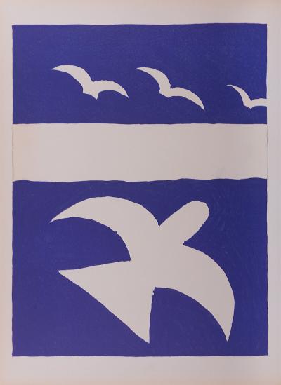 Georges BRAQUE - Les oiseaux II, 1955 - Lithographie originale 2