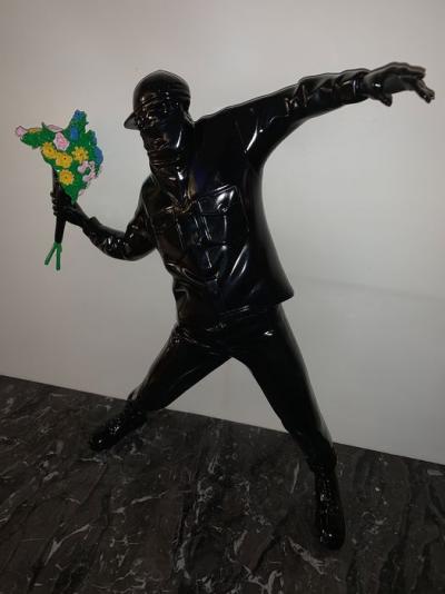 BANKSY (after) - Flower Thrower Black Version Limited Edition 2019