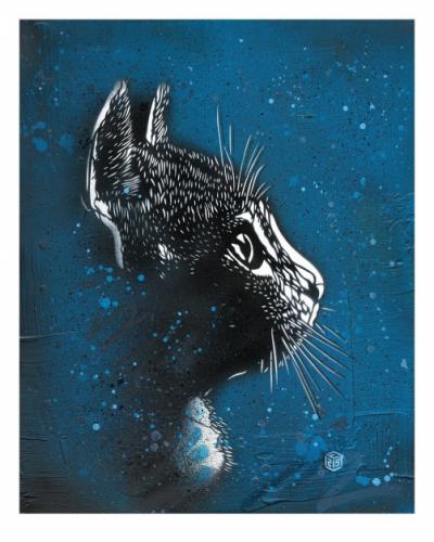 C215 (Christian Guemy)  Felix bleu, 2019 - Impression digitale signée par l’artiste 2