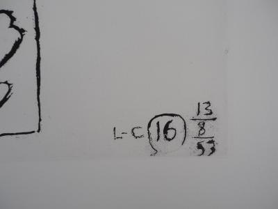 LE CORBUSIER : Unité, Mains et Symbole Infini, 1965 - Gravure originale Signée 2