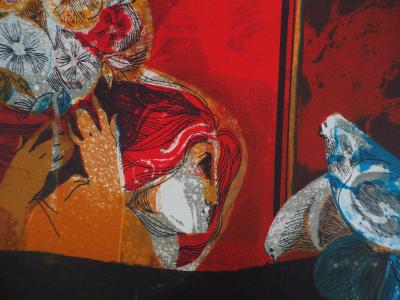 Alvar SUNOL - The Women With Doves - Signed Lithograph 2