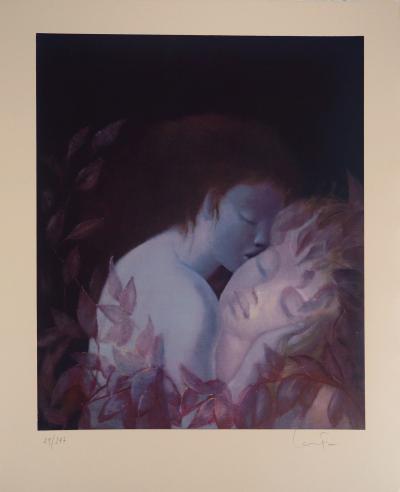 Léonor FINI : Amoureux, Le baiser - Lithographie originale Signée 2