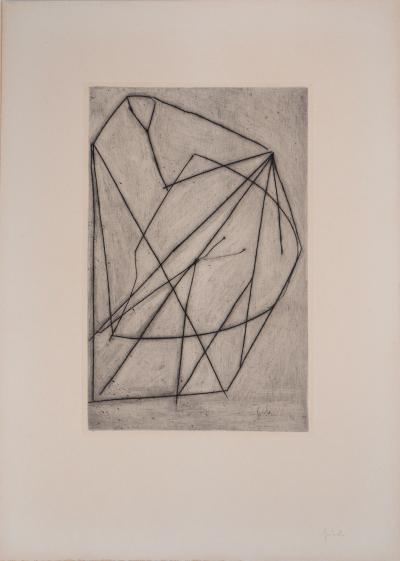 Émile GILIOLI : Lanciers, 1962 - Gravure originale signée 2